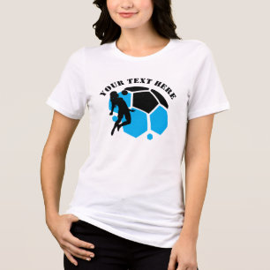T-shirt En Tri-matière Joueuse de football, Cadeau d'anniversaire, équipe