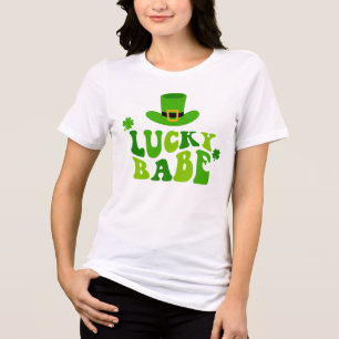 T-shirt En Tri-matière Jour de la Saint Patrick Lucky Babe Green Shamrock