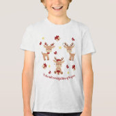 T-shirt En Tri-matière Jours fériés de Noël à Reindeer (Recto)