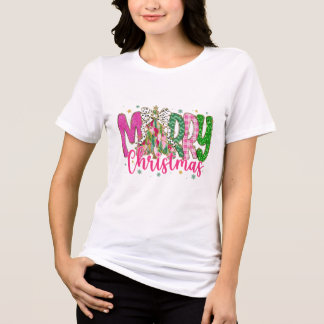 T-shirt En Tri-matière Joyeuse chemise de Noël, Chemise de Noël pour femm