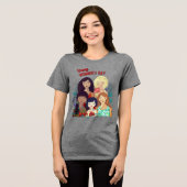 T-shirt En Tri-matière Joyeuse Fête des Femmes Illustration Diverses Femm (Recto plein)