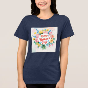 T-shirt En Tri-matière Joyeuse Fête des Mères Graphique Artistique Unique