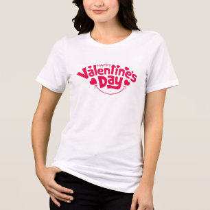 T-shirt En Tri-matière Joyeuse Saint-Valentin joli cœur rouge