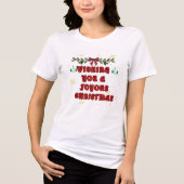 T-shirt En Tri-matière Joyeuse T-shirt femme Noël (Recto)
