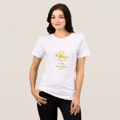 T-shirt En Tri-matière Joyeux 15e anniversaire jaune ajouter nom monogram (Recto plein)