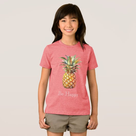 T-shirt En Tri-matière Joyeux ananas tropical (Recto plein)
