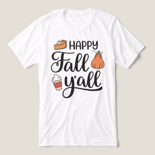 T-shirt En Tri-matière Joyeux automne Y'all (Design Recto)