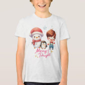 T-shirt En Tri-matière Joyeux bonhomme de neige (Recto)