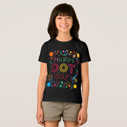 T-shirt En Tri-matière Joyeux Dot Day mignonne Girls OutfitT-Shirt (Recto plein)