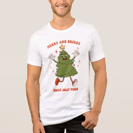 T-shirt En Tri-matière Joyeux et lumineux - Joyeux Noël (Recto)