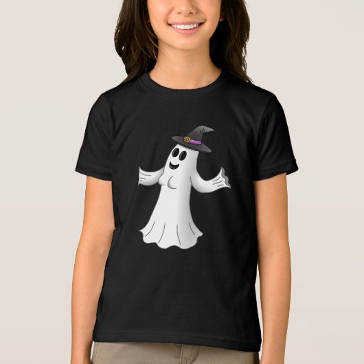 T-shirt En Tri-matière Joyeux fantôme de sorcière Halloween (Recto)