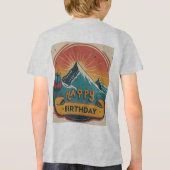 T-shirt En Tri-matière Joyeux gâteau d'anniversaire Jeune Tri-Blend (Verso)