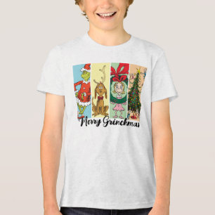 T-shirt En Tri-matière Joyeux Grinchmas Collage de Fêtes