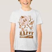 T-shirt En Tri-matière Joyeux Halloween| Citrouille de points de Polka ré (Recto)