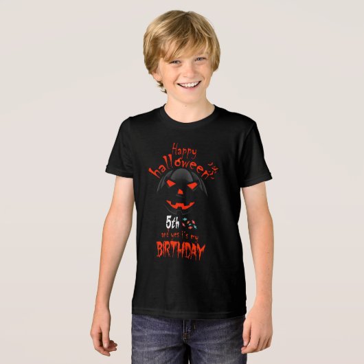 T-shirt En Tri-matière Joyeux Halloween Et oui c'est le 5ème anniversaire (Recto plein)