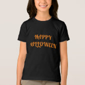 T-shirt En Tri-matière Joyeux Halloween femmes orange noir (Recto)