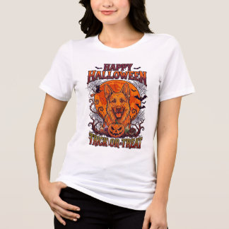 T-shirt En Tri-matière Joyeux Halloween Trick Or Treat Berger Allemand Ci
