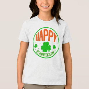 T-shirt En Tri-matière Joyeux jour de la Saint-Patrick dessin circulaire
