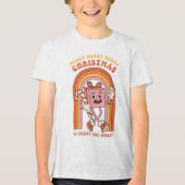 T-shirt En Tri-matière Joyeux Joyeux Noël - Soyez Super et lumineux (Recto)