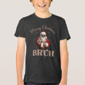 T-shirt En Tri-matière Joyeux Noël BRUH Drôle design T-shirt (Recto)