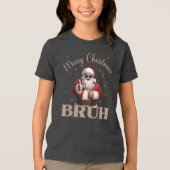 T-shirt En Tri-matière Joyeux Noël BRUH Drôle design T-shirt (Recto)