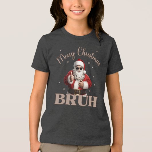 T-shirt En Tri-matière Joyeux Noël BRUH Drôle design T-shirt (Recto)