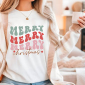 T-shirt En Tri-matière Joyeux Noël Festivals Joyeux Typographie moderne