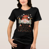 T-shirt En Tri-matière Joyeux Noël mignon Festif Whimsical Père Noël (Recto)