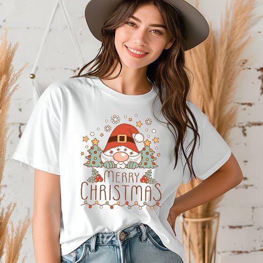 T-shirt En Tri-matière Joyeux Noël mignon Festif Whimsical Père Noël