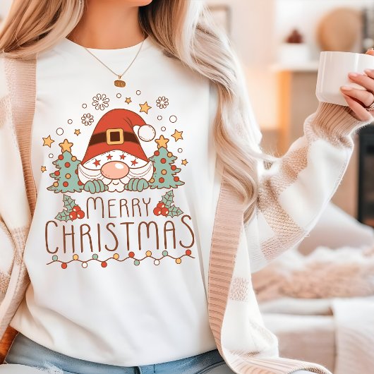 T-shirt En Tri-matière Joyeux Noël mignon Festif Whimsical Père Noël