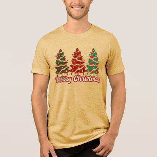 T-shirt En Tri-matière Joyeux Noël Motif Arbres à Carreaux de Buffalo -42