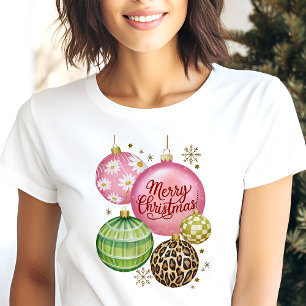 T-shirt En Tri-matière Joyeux Noël Ornament Festive Fête