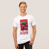 T-shirt En Tri-matière Joyeux Noël Skateboard Père Noël | Vacances (Recto plein)