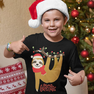 T-shirt En Tri-matière Joyeux Noël Sloth   Vacances