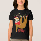 T-shirt En Tri-matière Joyeux Noël Sloth | Vacances (Recto)