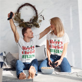 T-shirt En Tri-matière Joyeux Noël typographie audacieuse, éléments vinta