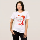 T-shirt En Tri-matière joyeux noël y'all emballage cadeau design chemise (Recto plein)