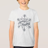 T-shirt En Tri-matière Joyeux petit Noël - Flocon de neige (Recto)