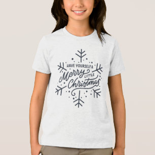 T-shirt En Tri-matière Joyeux petit Noël - Flocon de neige