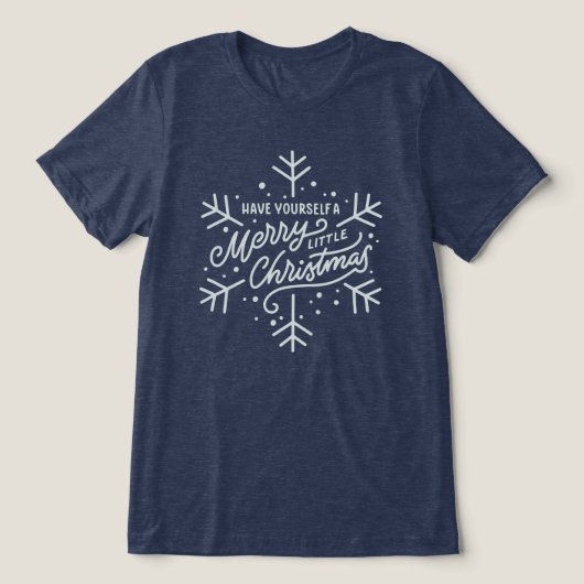 T-shirt En Tri-matière Joyeux petit Noël - Flocon de neige (Design Recto)