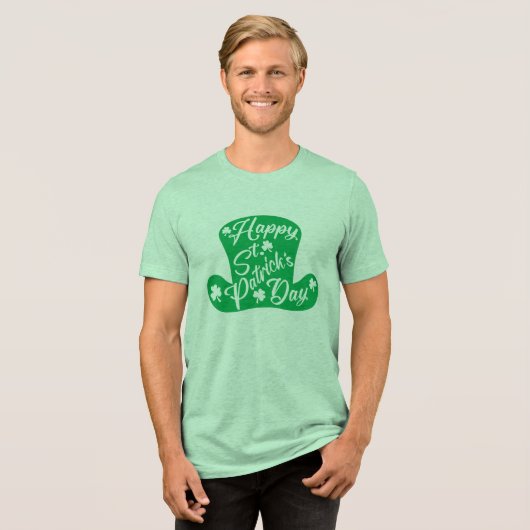 T-shirt En Tri-matière Joyeux Saint Patrick’s Day Leprechaun Casquette (Recto plein)
