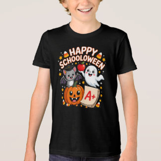 T-shirt En Tri-matière Joyeux Schooloween Gentil Fantôme Citrouille A+