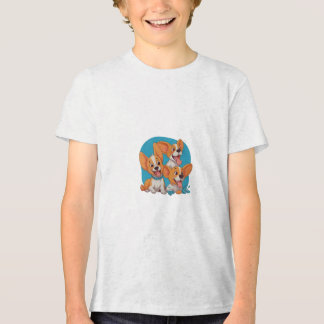 T-shirt En Tri-matière Joyeux trio de Corgis joueurs