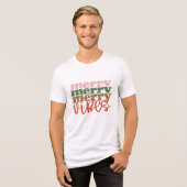 T-shirt En Tri-matière Joyeux Vibes Retro Vacances de Noël Super (Recto plein)