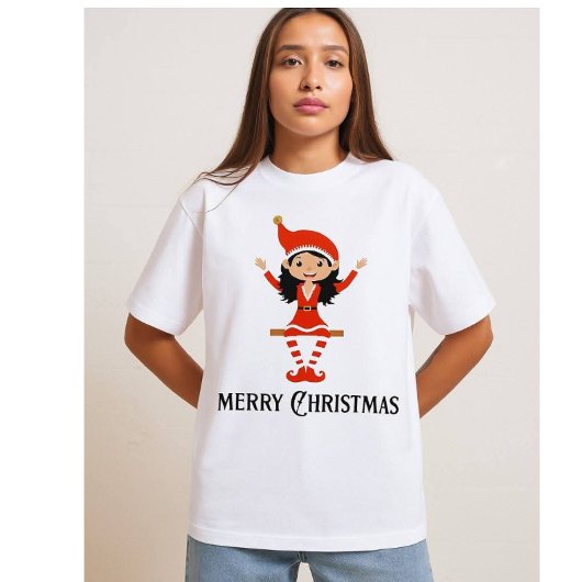 T-shirt En Tri-matière Joyful Christmas Elf - Happy Holiday 