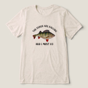 T-shirt En Tri-matière Jumbo Perch Citation de pêche Drôle Pêche sur glac