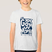 T-shirt En Tri-matière Junior Jr Groomsman, mariage, Navy Blue (Recto)