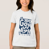 T-shirt En Tri-matière Junior Jr Groomsman, mariage, Navy Blue (Recto)