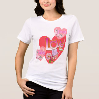 T-shirt En Tri-matière Just Love Me - Design de coeur romantique