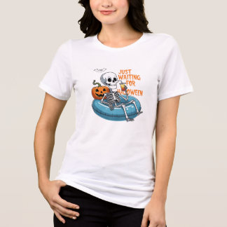 T-shirt En Tri-matière Just Waiting for Halloween – Funny Spooky
